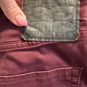 Levi's 511 men’s Burgundy Jeans
